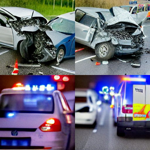 Mehrere beschädigte Fahrzeuge bei Verkehrsunfall