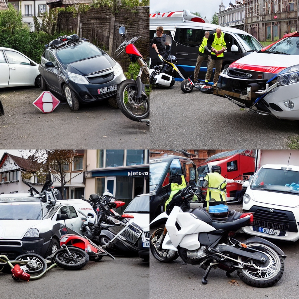 Polizeibericht Kollision zwischen Rettungswagen und Motorrad