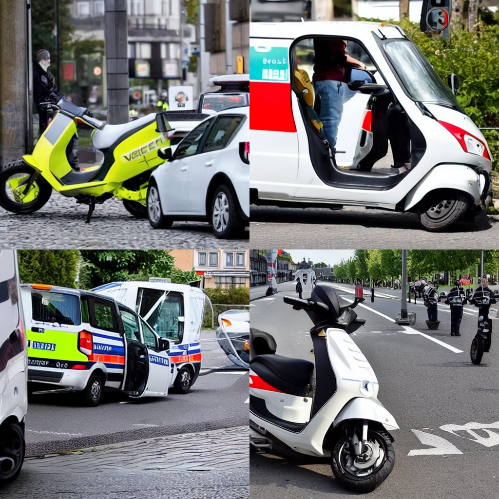 Polizeibericht E-Scooter-Fahrer bei Verkehrsunfall verletzt - Polizei sucht Zeuginnen und Zeugen
