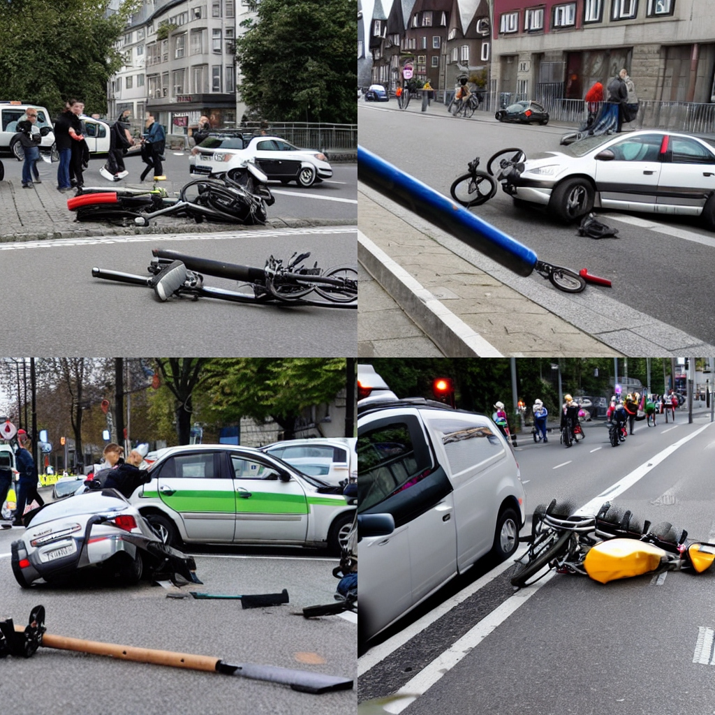 Verkehrsunfall mit verletztem Rollerfahrer