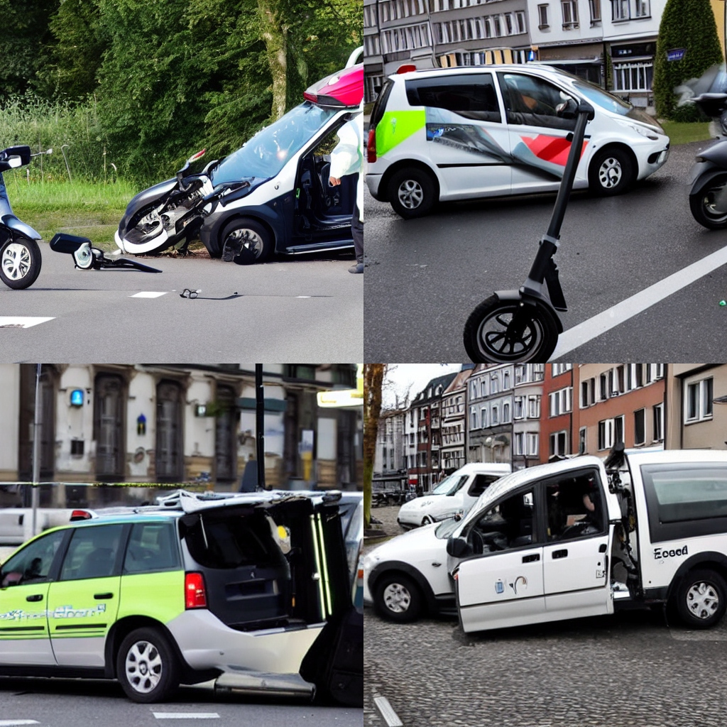 Polizeibericht E-Scooter-Fahrer bei Unfall verletzt