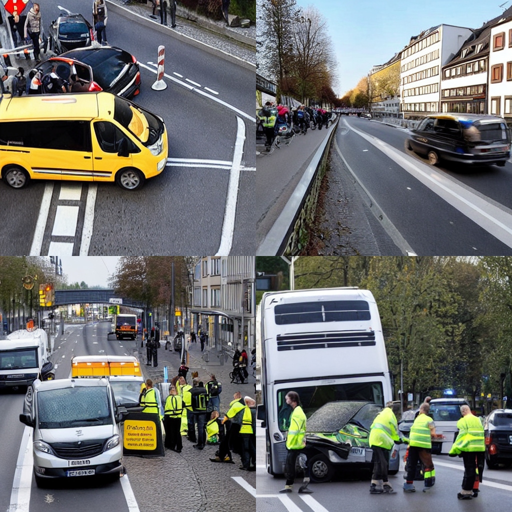 Polizeibericht Fünf Fahrzeuge bei einem Verkehrsunfall beschädigt