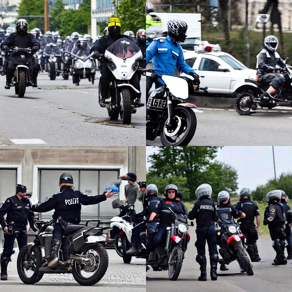 Motorradfahrer fährt Polizisten an und versucht zu flüchten