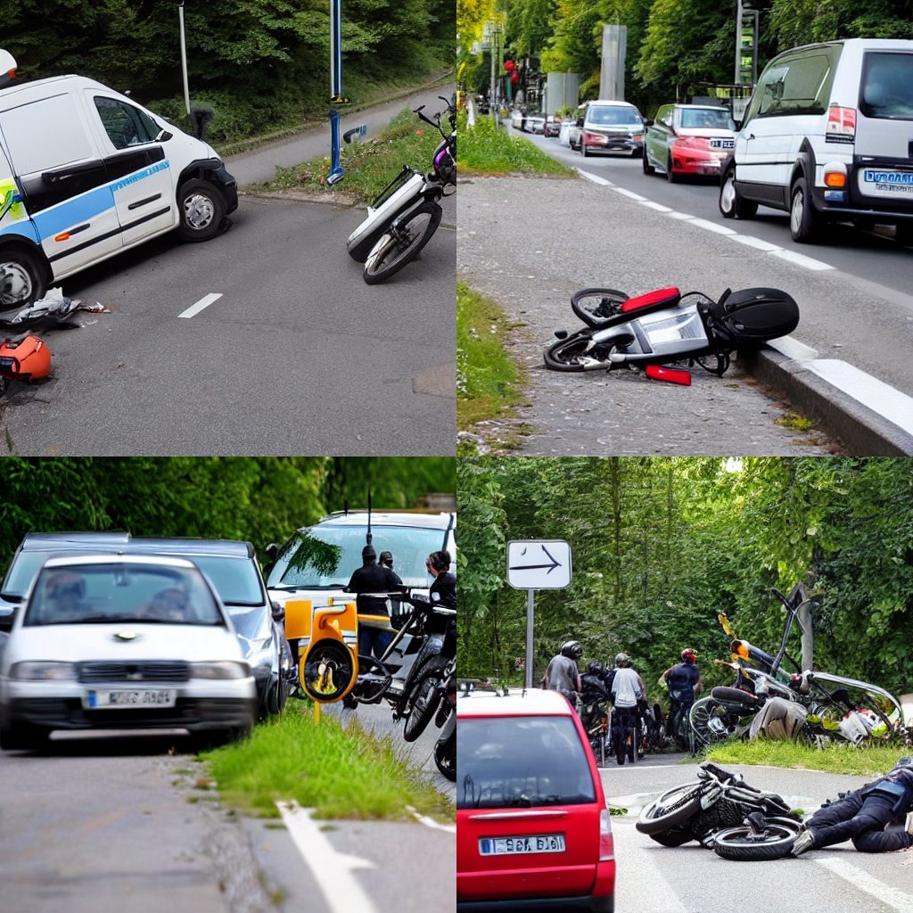 Verkehrsunfall mit verletzter Motorradfahrerin