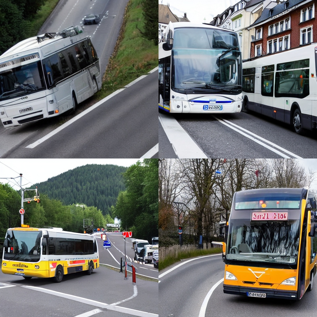 Verkehrsunfall mit Reisebus