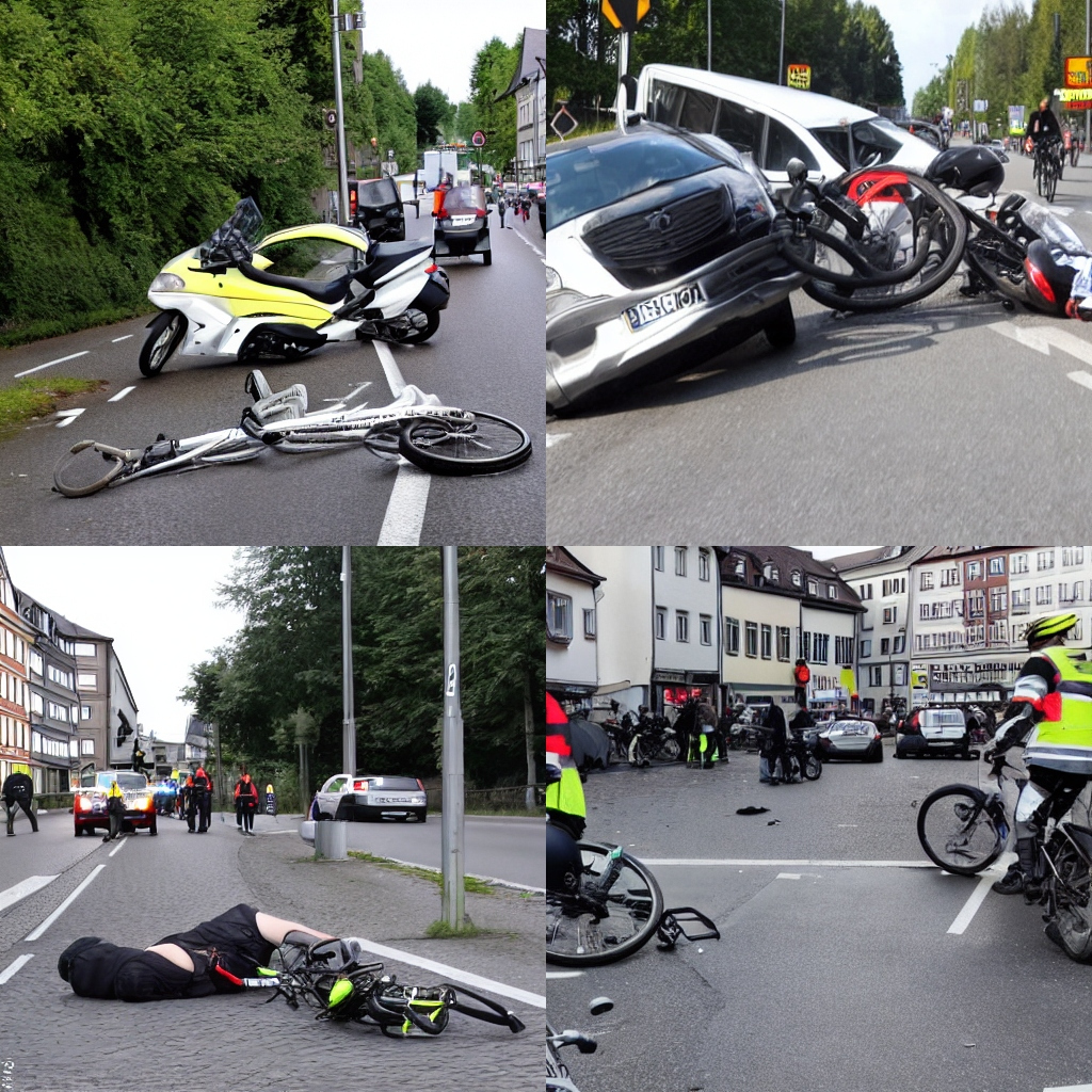 Polizeibericht Unfall zwischen Fußgängerin und Radfahrer