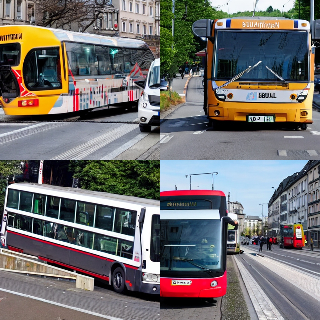 Verkehrsunfall mit Straßenbahn und Bus