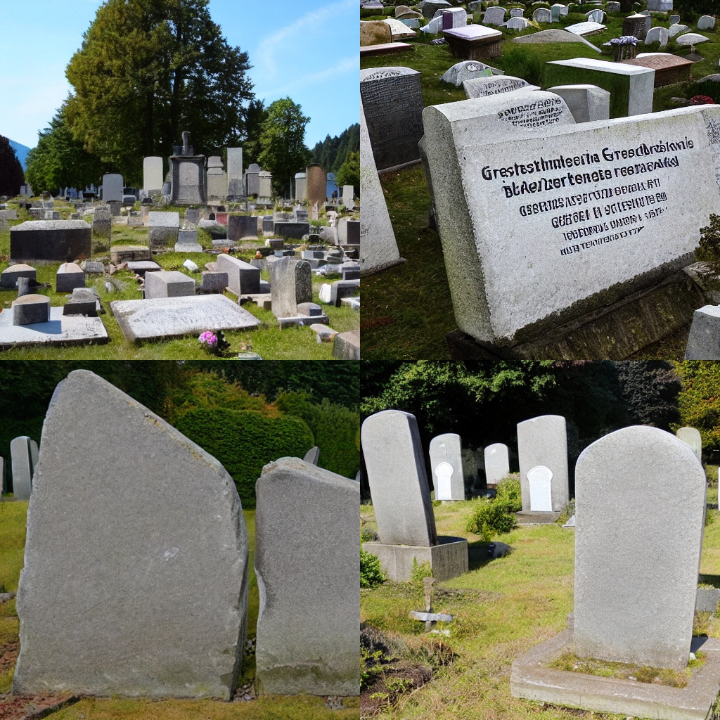 Grabsteine auf Friedhof beschmiert