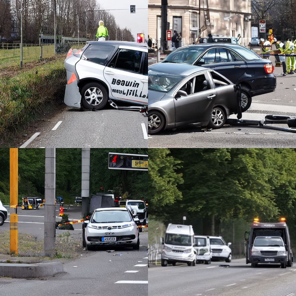Polizeibericht Beifahrerin und Autofahrer bei Unfall verletzt - mehrere beschädigte Autos