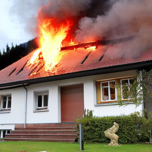Polizeibericht Feuer in Mehrfamilienhaus - neun Verletzte