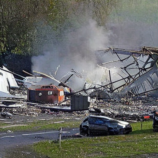 Explosion vor Büroraum