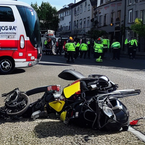 Unfall mit Rettungswagen – Motorradfahrer verletzt