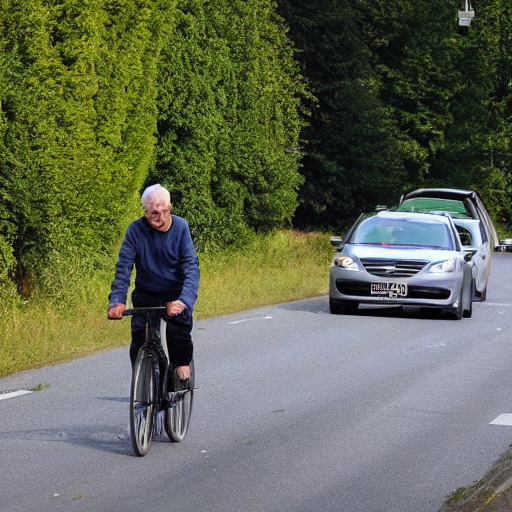 80-jähriger Radfahrer mit Auto kollidiert