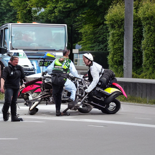 Motorradfahrerin und Sozius nach Unfall im Krankenhaus