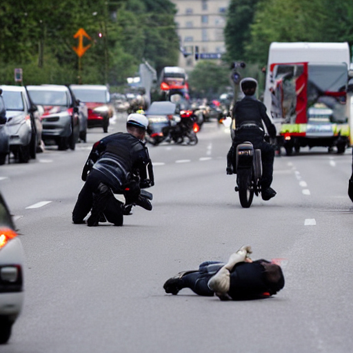 Polizeibericht Fußgänger und Motorradfahrer bei Verkehrsunfall verletzt